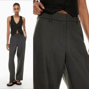 WILFRED Author Pant Trouser High Waist Wide Leg BLACK size 10